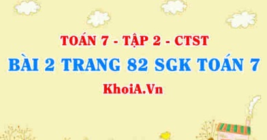 Bài 2 trang 82 SGK Toán 7 Tập 2 Chân trời sáng tạo